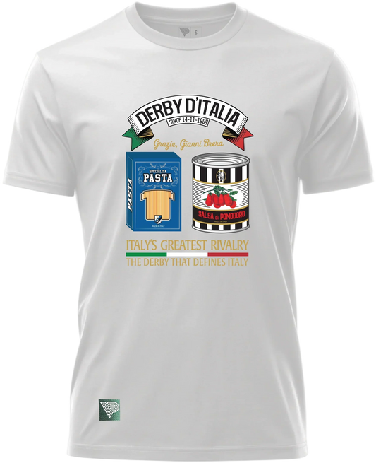 derby ditalia vintage soccer t-shirt italian rivalry football design