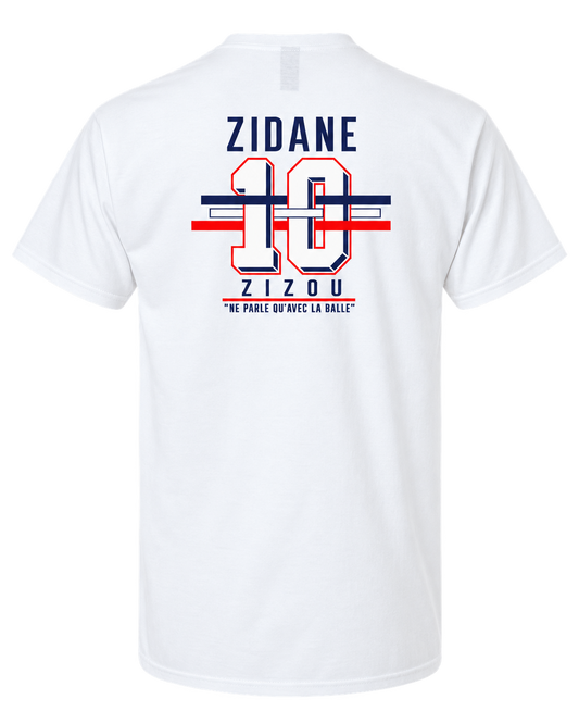 Zidane 10 β Zizou βNe Parle QuβAvec La Balleβ Vintage Football T-Shirt