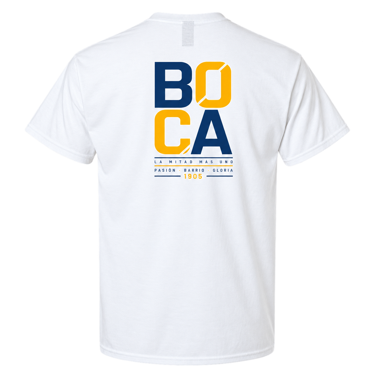 Boca Juniors Vintage Soccer T-Shirt – La Mitad Más Uno Football Graphic
