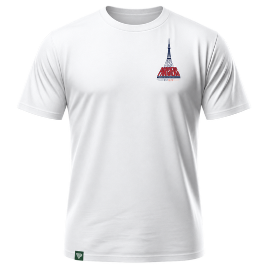 ICI C’EST PARIS Soccer T-Shirt – Vintage Eiffel Tower Football Graphic