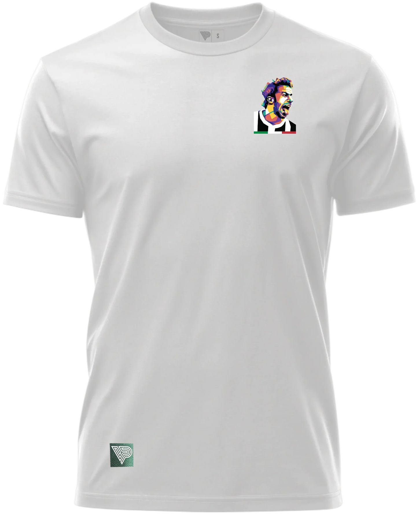 front silhouette football artist tee