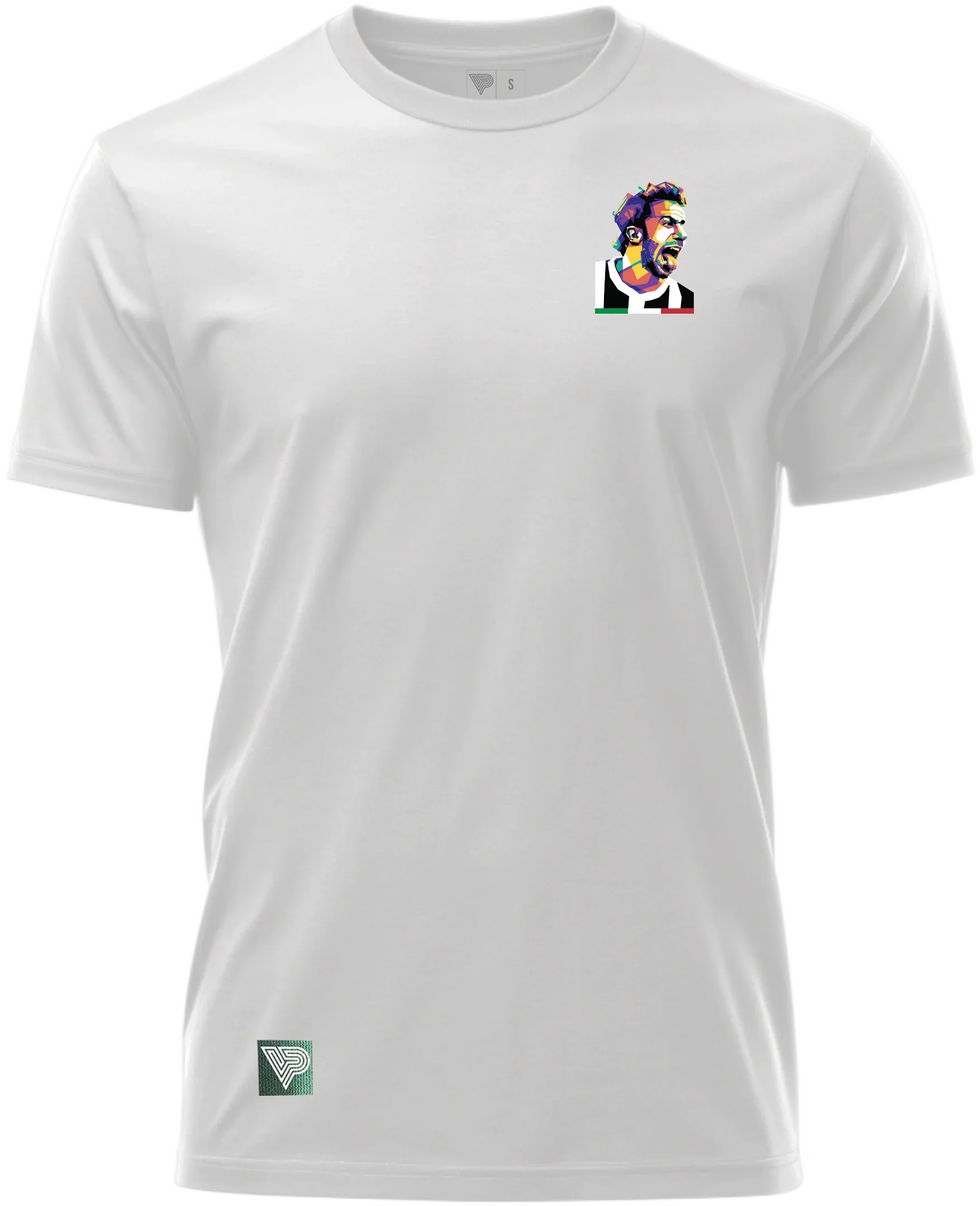 front silhouette football artist tee