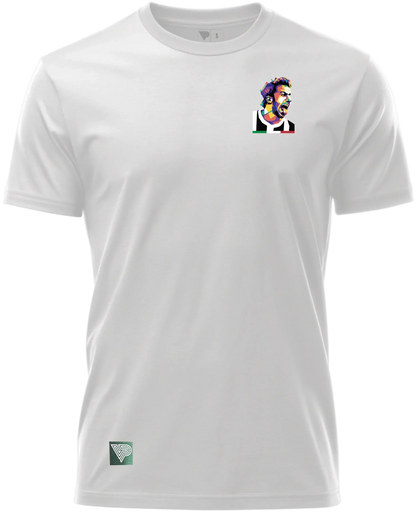 front silhouette football artist tee