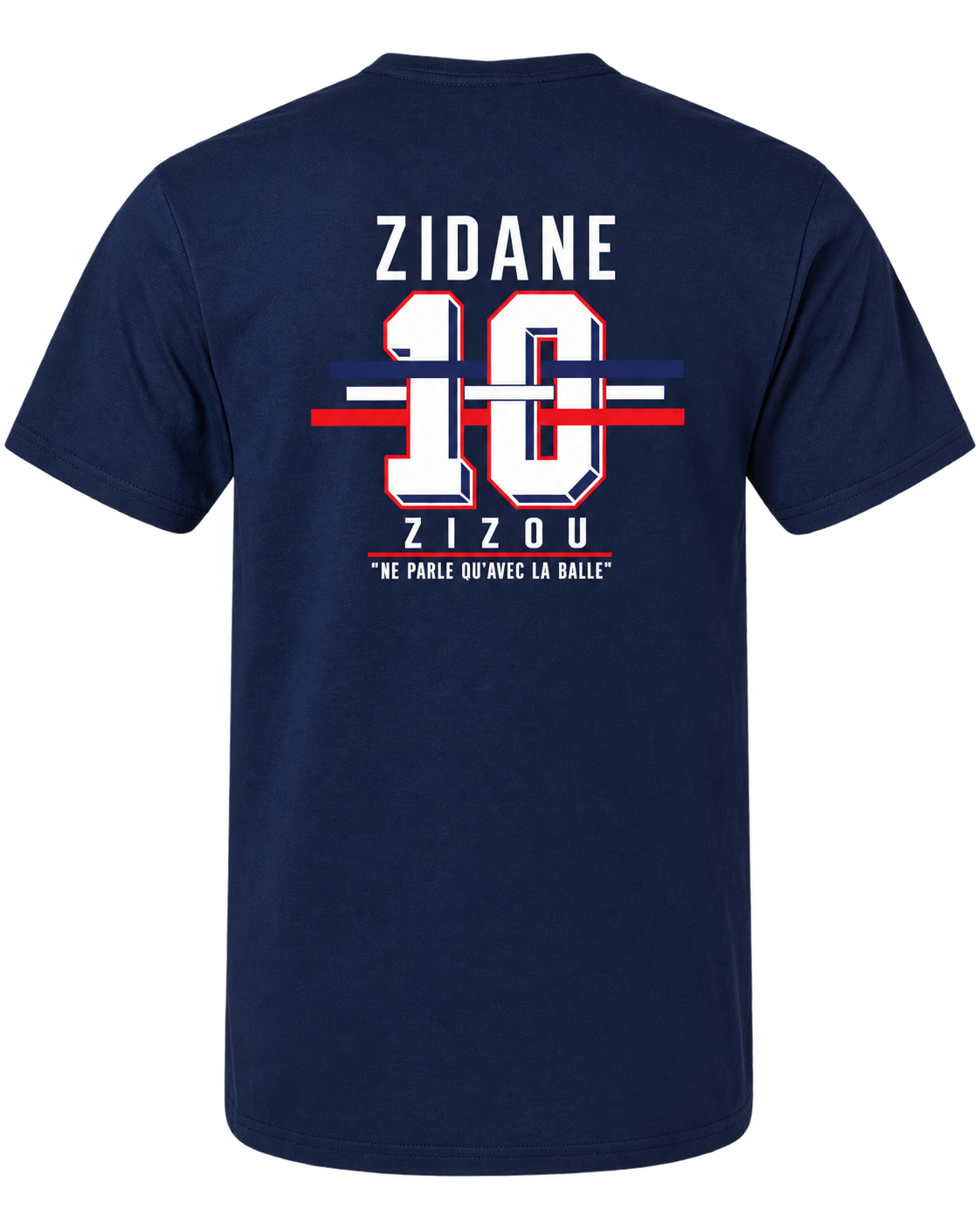 Zidane 10 – Zizou “Ne Parle Qu’Avec La Balle” Vintage Football T-Shirt