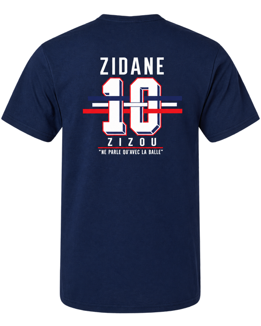 Zidane 10 – Zizou “Ne Parle Qu’Avec La Balle” Vintage Football T-Shirt