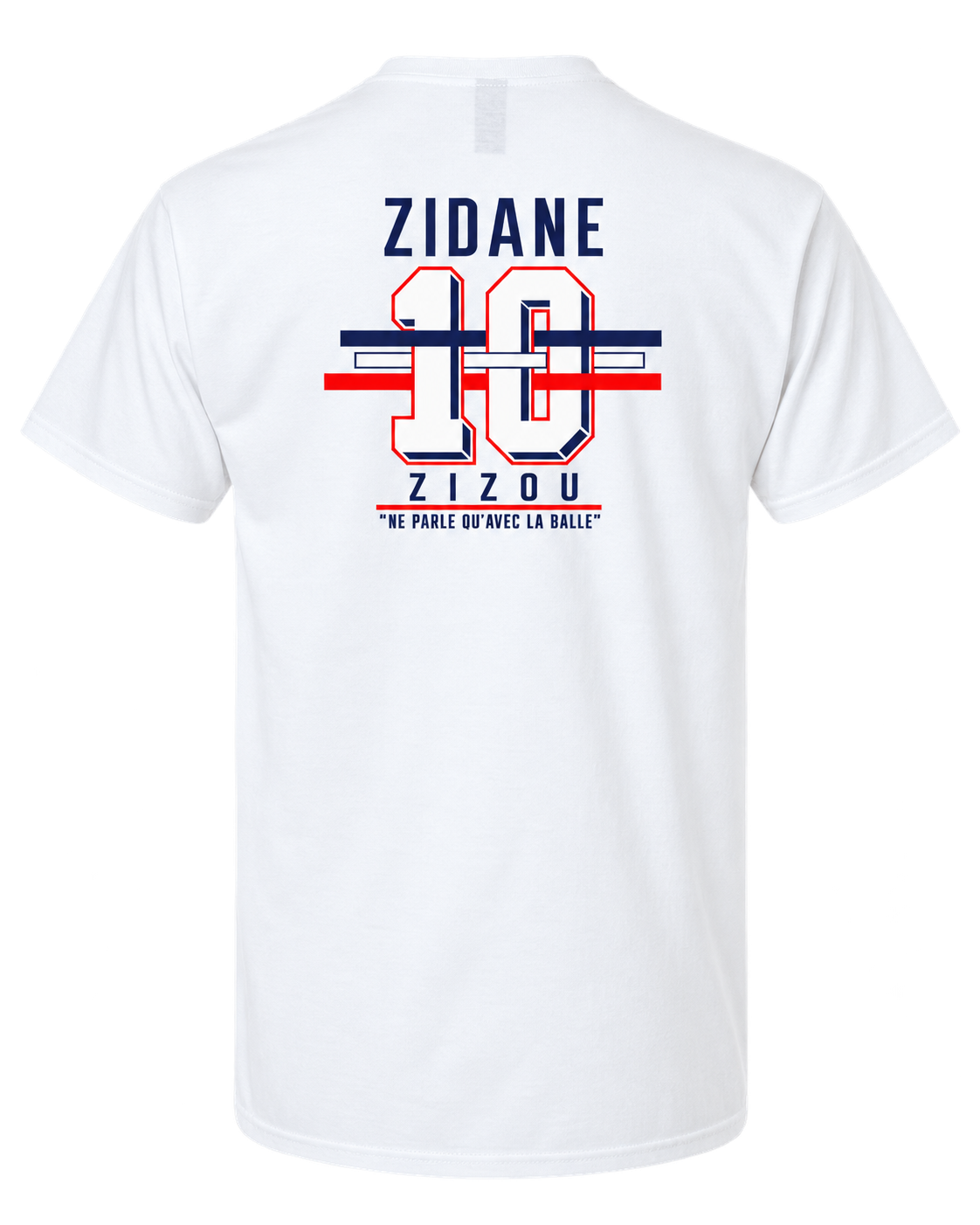 Zidane 10 – Zizou “Ne Parle Qu’Avec La Balle” Vintage Football T-Shirt